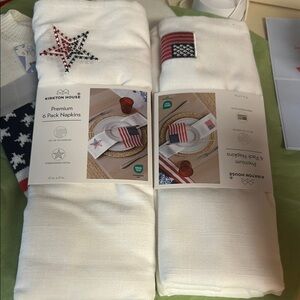 KIRKTON HOUSE Elegant White and Red Table Linens for Dining